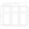 Custodia da incasso per videocitofono modulare VTO4202F per 3 moduli DAHUA VTM128