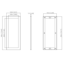 Monteringspanel för modulära videoporttelefoner för 3 till 6 moduler aluminium svart systemram tillbehör DAHUA VTM24P3