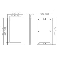 Szerelőpanel moduláris videó kaputelefon rendszerekhez 2-4 modul rögzítése fekete DAHUA VTM25P2