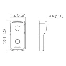 פאנל חיצוני לאינטרקום וידאו IP עם קורא כרטיסי RFID תמיכה ב-PoE IR אפליקציה לנייד P2P אודיו דו-כיווני Full HD CMOS DAHUA VTO2111D
