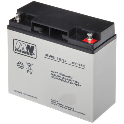 Karbantartásmentes AGM akkumulátor szünetmentes tápegységhez riasztórendszerhez tűzvédelmi központhoz VRLA 12V 18Ah MW POWER 12V
