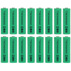 Акумулятори AA R6 2600mAh Ni-MH 1.2V Набір 16 штук Green Cell Акумуляторні елементи живлення Green Cell AKU-AA-2600/GC*P16
