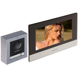 2-johtiminen IP-ovipuhelinjärjestelmä 7 tuuman WiFi LCD HD Hik-Connect Hikvision DS-KIS702Y