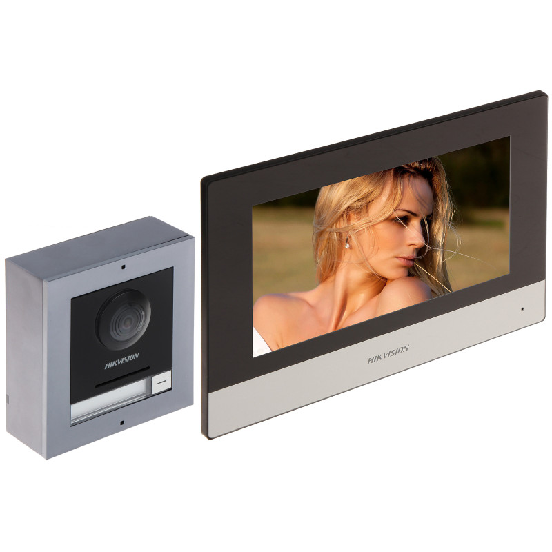 2-Wire IP Video Intercom Kit 7 inch WiFi LCD HD Hik-Connect Hikvision DS-KIS702Y