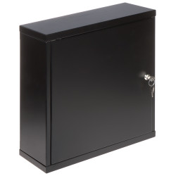 Metal Surface Mounted Enclosure with Wooden Board Black RAL9005 Telecommunications Box for CCTV Alarm Systems STALFLEX MB-TPR4-M