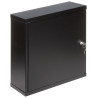 Metal Surface Mounted Enclosure with Wooden Board Black RAL9005 Telecommunications Box for CCTV Alarm Systems STALFLEX MB-TPR4-M