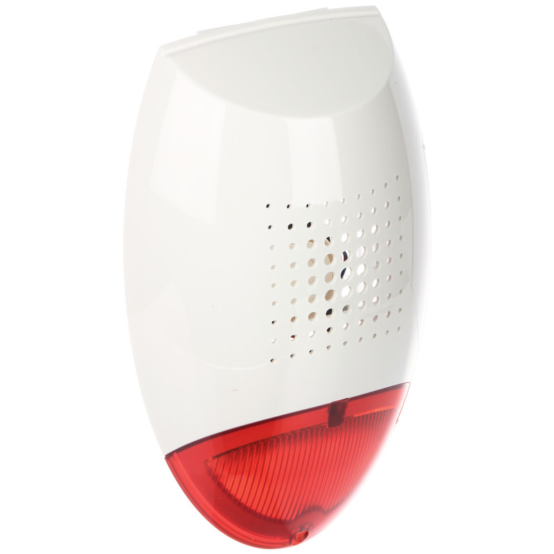 Senyalitzador exterior òptic-acústic d'alarma piezoelèctric vermell antisabotatge resistent SATEL SP-500-R