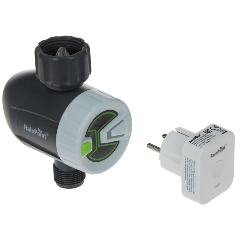 智能灌溉阀套装带WiFi网关 Tuya Smart 自动花园浇水定时器 RainPoint TTV102B+TWG009BW
