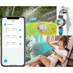 智能灌溉阀套装带WiFi网关 Tuya Smart 自动花园浇水定时器 RainPoint TTV102B+TWG009BW