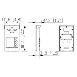 4-Subscriber IP Wi-Fi Video Intercom Outdoor Station RFID Reader 2MP WDR IR PoE DAHUA VTO3311Q-WP