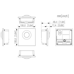 IPビデオドアホン屋外パネル 2Mpx WDR IR IP65 IK07 モジュール式インターホン 無料アプリ DAHUA VTO4201F-P1