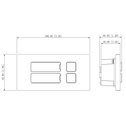 İki Düğmeli Tuş Takımı Modülü IP Görüntülü İnterkom Sistemi Modüler Aksesuar DAHUA VTO4202F-MB2