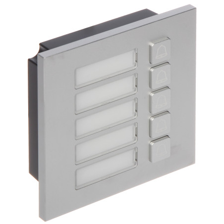 5-Tasten-Tastenmodul für modulares IP-Video-Türsprechsystem silber IP65 IK07 DAHUA VTO4202F-MB5