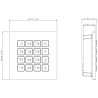 Tastaturmodul for IP-videointercomsystem Monteringsutstyr IP65 IK07 DAHUA VTO4202FB-MK