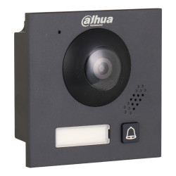 Hibridinio vaizdo domofono išorinis skydelis IP 2-Wire 2Mpx Fisheye WDR IR kamera aliuminio korpusas grafitas DAHUA VTO4202FB-P1