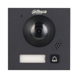 Външен панел за хибриден видеодомофон IP 2-Wire камера 2Mpx Fisheye WDR IR алуминиев корпус графит DAHUA VTO4202FB-P1