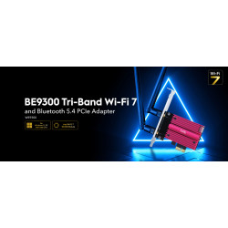 Wi-Fi 7 Bluetooth 5.4 Tri-band 6GHz 5GHz 2.4GHz PCI-E Network Card for Desktop PC CUDY WE9300