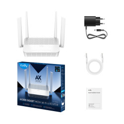 Wi-Fi 6 듀얼 밴드 AX3000 기가비트 VPN 메시 MU-MIMO 빔포밍 OFDMA 고속 안정적 라우터 CUDY WR3000S