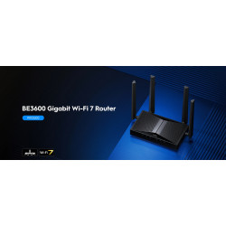 Wi-Fi 7 Gigabit-router 3.6Gbps Mesh VPN MU-MIMO Dual-Band 2.4/5GHz 5xRJ45 trådlöst internet CUDY WR3600