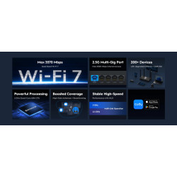 Výkonný dvoupásmový Wi-Fi 7 router 3.6 Gbps 2.5G WAN VPN Mesh 4 antény CUDY WR3600H