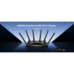 Wi-Fi 7 BE6500 路由器 2.5GbE WAN LAN 端口 Mesh VPN QoS 4096-QAM 双频 6.5Gbps CUDY WR6500
