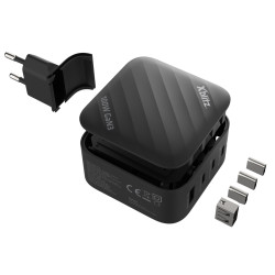 USB GaN3 PD 100W QC 4.0 Snabbladdare Multiport 3x USB-C 1x USB-A Laptopladdare Xblitz XB-XC3