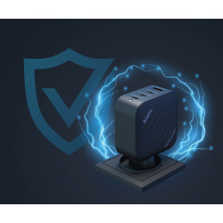 GaN3 PD 100W QC 4.0 USB 고속 충전기 멀티포트 3x USB-C 1x USB-A 노트북 어댑터 Xblitz XB-XC3