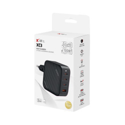 ที่ชาร์จติดผนัง USB GaN3 PD 100W QC 4.0 ชาร์จเร็วหลายพอร์ต 3x USB-C 1x USB-A สำหรับแล็ปท็อป Xblitz XB-XC3