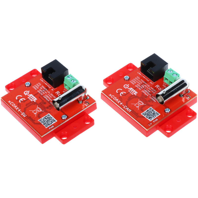 Kit de convertisseurs Ethernet et PoE sur câble coaxial pour vidéosurveillance IP EOC ATTE XCOAX4-SET