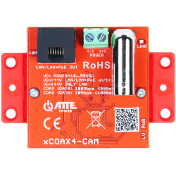 Ethernet en PoE converterset via coaxkabel voor IP-bewakingssystemen EOC ATTE XCOAX4-SET