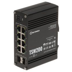 8-Port Industrial PoE Switch with 2 SFP Slots Teltonika TSW200