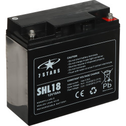 AGM VRLA accu 12V 18Ah voor alarmsystemen UPS noodstroom onderhoudsvrij verzegeld lood buffer 7STARS 12V/18AH-7STARS