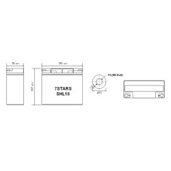 แบตเตอรี่ AGM VRLA 12V 18Ah สำหรับระบบสัญญาณกันขโมย UPS แหล่งจ่ายไฟสำรอง ไม่ต้องบำรุงรักษา ปิดผนึก ตะกั่ว บัฟเฟอร์ 7STARS 12V/18
