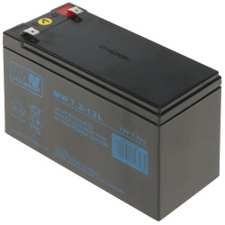 Bateria AGM 12V 7.2Ah sense manteniment per a SAI sistemes d'alarma centrals contra incendis alta vida útil MW POWER 12V/7.2AH-M