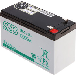 AGM Battery 12V 7.2Ah Maintenance Free VRLA for UPS Alarm Control Panel Emergency Lighting Long Life SSB 12V/7.2AH-SBL/SSB