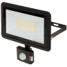 PIR 동작 감지기 및 황혼 센서 포함 LED 투광기 IP44 50W 4000lm 실외 벽부형 블랙 ADVITI AD-NL-6255BLR4