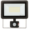 Outdoor LED Floodlight with PIR Motion and Dusk Sensor IP44 50W 4000lm Black Wall Mounted ADVITI AD-NL-6255BLR4