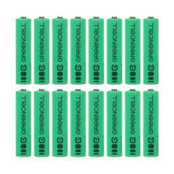 Акумулятори AAA Ni-MH 950mAh HR03 Набір 16 штук Ефективні елементи живлення багаторазового використання Green Cell AKU-AAA-950/G