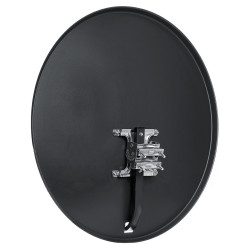Antena parabólica offset 80cm grafito acero Corab alta ganancia CORAB AS-80/CORAB-G