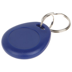 Chaveiro de proximidade RFID 13.56MHz S50 ISO14443A Azul Conjunto 100 unidades Controlo de Acesso ATLO ATLO-547/N*P100
