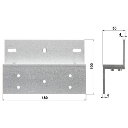Z and L type bracket for 360kg electromagnetic lock surface mount aluminium access control accessories ATLO ATLO-BML-363