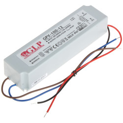 Hermetiškas impulsinis maitinimo šaltinis IP67 100W LED sieninis stabilizuotas vandeniui atsparus profesionalus kameroms GLP 12V
