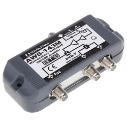 Abonnee antenneversterker 3-uitgangen met LTE-filter en DVB-T2 versterkingsregeling AMS AWS-143M