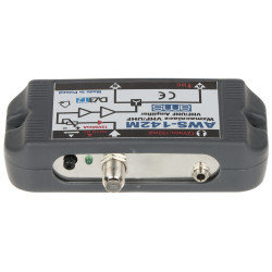 LTE 5G対応 2出力アンテナブースター 12V 利得調整 帯域フィルター 家庭用分配器 AMS AWS-142M