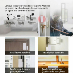 Two-way magnetic door window contact sensor RF 433MHz alarm ACTii AC6803