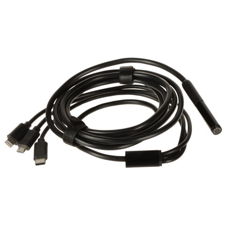 กล้องเอนโดสโคปตรวจสอบ Full HD 1080p USB-C Lightning 2 ม. IP67 LED สายแข็ง BIGSTREN BIGSTREN-23020