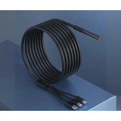 กล้องเอนโดสโคปตรวจสอบ Full HD 1080p USB-C Lightning 2 ม. IP67 LED สายแข็ง BIGSTREN BIGSTREN-23020