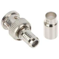 BNC konektor stezni za koaksijalni kabel RG59 YWDX 75 Ohm set 100 komada profesionalni za CCTV nadzor Delta BNC-W/CRIMP-RG59*P10