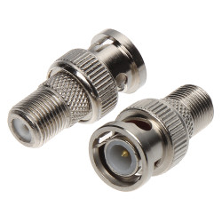BNC-stik til F-stik adapter koaksialt metalstik sæt 100 stk CCTV antenne video Delta BNC-W/F-G*P100