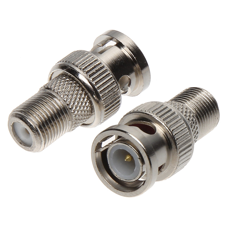BNC-stik til F-stik adapter koaksialt metalstik sæt 100 stk CCTV antenne video Delta BNC-W/F-G*P100